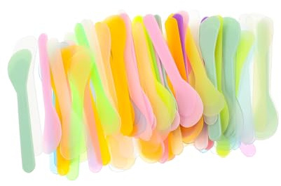 SMASOLO 100 pezzi Spatole Miscelatrici per Maschere Viso in Colorata Cosmetici Leggeri e Compatti per Uso Personale e Centri Estetici Riutilizzabile