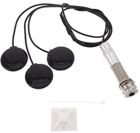POPETPOP Pastilla Piezoeléctrica Guitarra Acústica Ukulele y Mandolina con Tubo de Aluminio Transductor Resistente y Fácil de Instalar para Instrumentos Acústicos