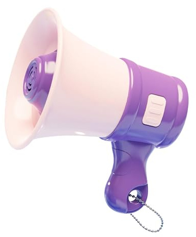 KiBcsLic Mini Amplificatore Portatile Bullhorn con Altoparlante a Catena per Bambini, Viola, Taglia unica bambino