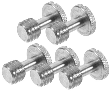 Cabilock Viti a Testa Zigrinata per Fotocamera 3/8 Set da 5 Pezzi in Ferro per Montaggio Rapido su Treppiede, Staffa e Piastra di Fissaggio, Accessori per Attrezzatura Fotografica