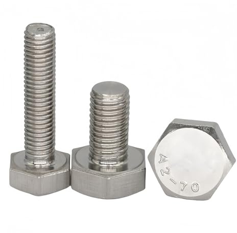 M7 M9 1mm 1.25mm 1.5mm pas de filetage fin 10-100mm 304 acier inoxydable DIN933 externe extérieur hexagonal tête hexagonale vis boulon(1Pc M7x1x100mm)