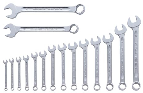STAHLWILLE Nr. 13/16 l Ring-Maulschlüssel Set 16-tlg. (7-24 mm) l extrem belastbar l schraubenschonend l Schraubenschlüssel Made in Germany