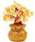 7 Feng Shui Citrine/Yellow Crystal Money Tree in a Money Bag for Wealth Luck + Red String Bracelet SKU:H1011