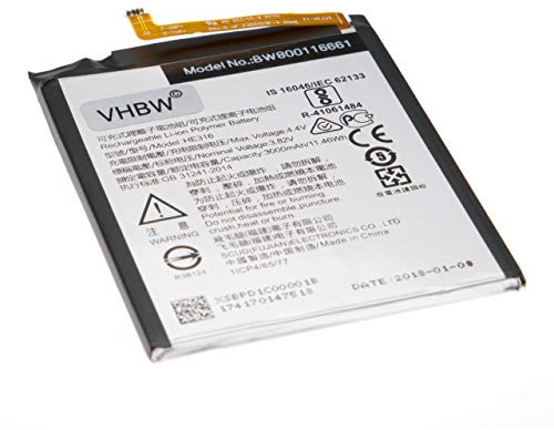 vhbw Akku kompatibel mit Nokia TA-1003 | TA-1000, HMD D1C, 6 Dual SIM, TA-1025, TA-1021, 6 Handy Smartphone Telefon (3000 mAh, 3,85 V, Li-Polymer)