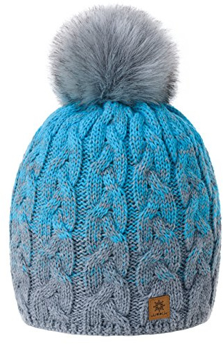 MFAZ Morefaz Ltd Damen Herren Winter Beanie Strickmütze Mütze Wurm Fleece Bommel Fashion SKI