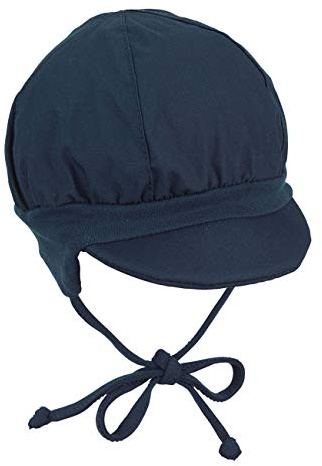 Sterntaler Ballonmütze für Jungen mit Bindebändern und Ohrenklappen, Alter: 9-12 Monate, Größe: 47, Blau (Marine)