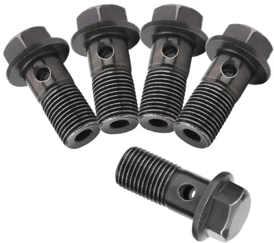 Motorrad-Bremsanschluss, 5 Stück, Edelstahl Bremsbolzen, M10 x 1 mm für Motorrad Besitzer, für Wartung und Installation