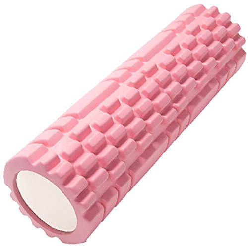 Pilates Rolle Inkl Yoga Säule - Rosa Faszienrolle Sport Schaumstoff Rolle Multifunktionale Schaumstoffrolle eignet Sich ideal für Muskelkräftigung, Fitness und Massage der Faszien.