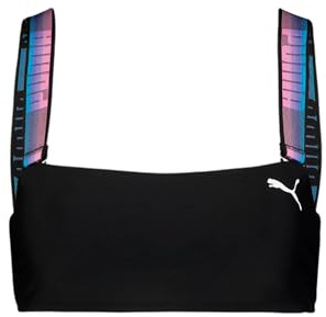 PUMA Swimwear Bandeau Top Bikini, Black Combo, X-Small da Donna