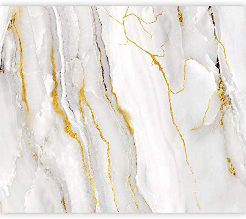 murando Fotomurales Piedras 350x256 cm XXL Papel pintado tejido no tejido Decoración de Pared decorativos Murales moderna Diseno Fotográfico Marmol Abstracto 3D Efecto Blanco f-C-0459-a-a