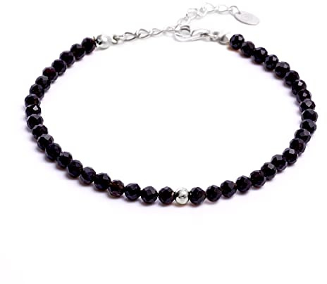 BERGERLIN Naturstein Perlenarmband Damen Herren, Silber/Gold | Naturstein Armband Damen & Herren: Armband Gold/Silber mit echten Heilsteinen – vom deutschen Prüflabor bestätigt.