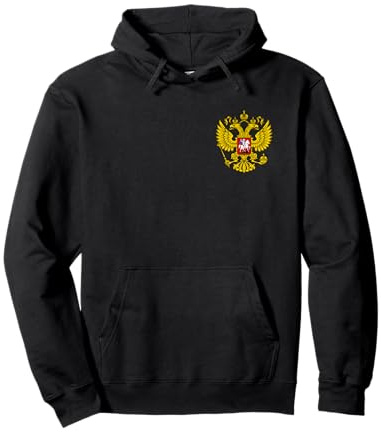 Russia Russland Wappen Adler Herren Damen Kinder Russland Pullover Hoodie