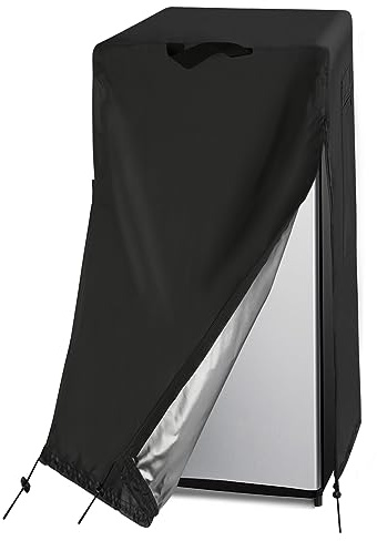Guisong Refrigerator Cover, Waterproof&Dustproof Cover for Protecting Upright Freezers/Beverage Refrigerator-Suitable for most 8-12 Cubic Freezer(24W x 30D x 67H)