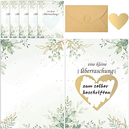 Rubbellos Rubbelkarten zum Selber Beschriften Machen Set 5 Stück Rubbellose Rubbelkarte Schwangerschaft Verkünden Überraschungen Gutschein Selbst Gestalten Blanko Karte für Baby Geschlecht (Cyanfarbe)