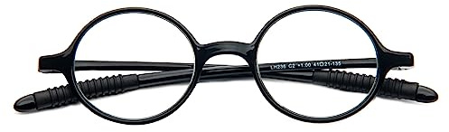KoKoBin Retro Lesebrille Herren und Damen runde Lesehilf Sehhilfe Brille TR90 Vollrahmenbrille