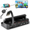Alxum Switch Docking Station con lettore di schede di gioco in telecomando, docking station portatile per Switch con 3 porte USB A, porta HDMI e porta Ethernet RJ45 compatibile con Switch/Switch OLED
