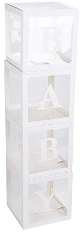 Caja de Globos, 4 Uds., Accesorios, Caja de Decoración de Globos, Adorno de Letras, Caja de Globos Negros, Herramientas de Arte, Cajas de Bocetos (bebé)