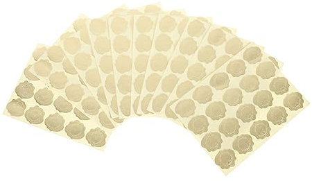 MAGICLULU 10blätter Goldene Prägesiegelaufkleber Selbstklebende Stempelaufkleber Für Grußkarten Geprägte Papiersiegelaufkleber Umschlagsiegelaufkleber Hochwertiges Und Umweltfreundliches Mat