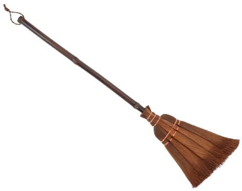 Homoyoyo Asian Straw Broom Small Natural Whisk Broom Vietnamese Soft Flower Grass Kids Sweeping Cleaning for Home Kitchen Dust Hair stick 59-15CM