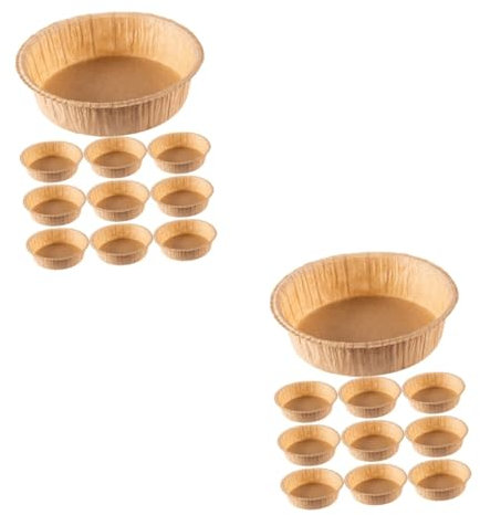 BESTonZON 20pezzi Stampo Per Torte Carta Antiaderente Teglie Riutilizzabile Resistenti Al Calore Per Decorare e Cuocere Dolci Casa