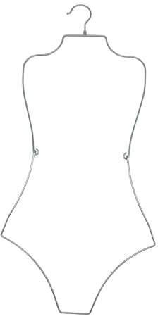 Gruccia per Costumi da Bagno, Gruccia per Lingerie, Deposito Ed Esposizione, Gruccia per Costumi da Bagno, Espositore per La Forma del Corpo, Argento