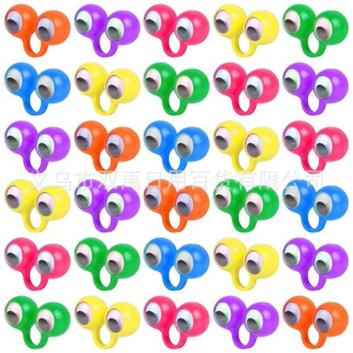 Auge Finger Spielzeug,30 Pack Augen Fingerpuppe 5 Farben Finger Spione für Kinder Goodie Bags Halloween Party Favors