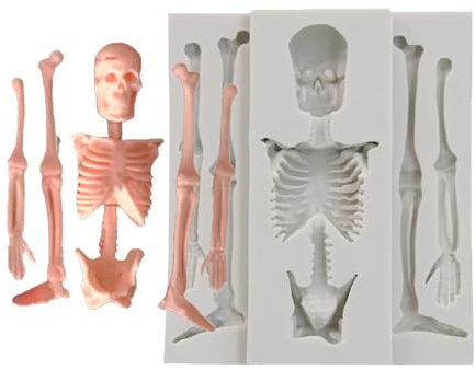 Moule En Silicone Halloween : Moule À Chocolat Crâne Squelette