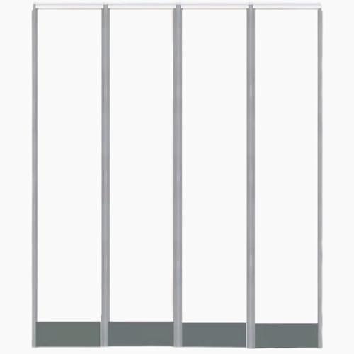 WXQTM Wärmedämmende Kunststoff-Türvorhänge PVC-Streifenvorhang Durchsichtig Automatisch Schließend Magnetischer Torbehang, für Eingänge Garagen (40x190cm)