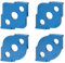 Haptufer Modèles de Routeur de Gabarit de Rayon 4 Pièces, Modèles de Routage de Rayon de Coin, Routage ABS + CNC de Haute Dureté Coins Arrondis Routeur Installation Facile
