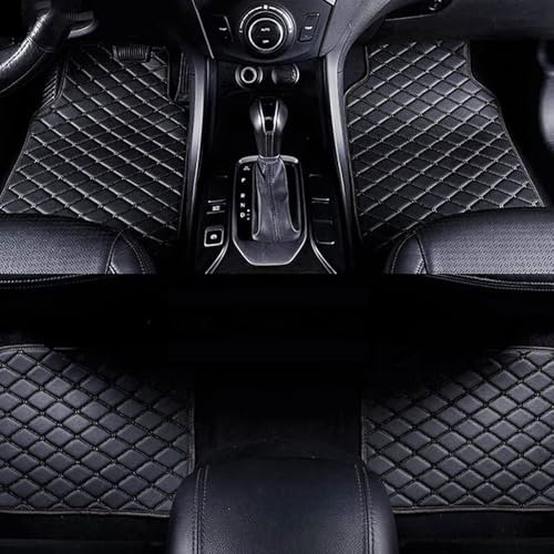 MBBROS 4pcs Auto Fußmatten für Peugeot 508 SW 2019 2020 2021 2022 2023, Wasserdichtes Anti-Rutsch Abriebfest Allwetter Auto Teppiche Teppich Innenraumschutz ZubehöR,A Black
