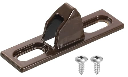 sourcing map Serratura per porta scorrevole, 6,1 x 1,7 cm, in lega di zinco, per porte scorrevoli, con vite di montaggio, per varie porte scorrevoli del patio, marrone