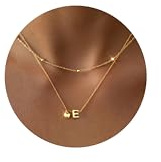 LOLIAS Gold/Silber Herz Kette mit Buchstaben Namen Kette Edelstahl 14K Goldkette Damen Mit Herz Buchstaben Anhänger Layering Gold Personalisierte Kette Mädchen Geschenke Schmuck