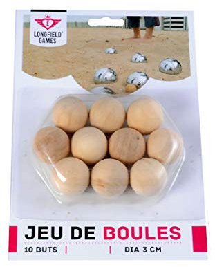 Engelhart - 010144-10 Natürliche Holz-Cochonnets - 3 cm Durchmesser - Für Pétanque-Spiel - Naturholz - Pétanque-Zubehör - Ab 6 Jahren - Freizeit - Outdoor-Pétanque-Spiel