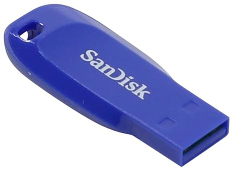 SanDisk SDCZ50C-032G-B35BE 32 GB Cruzer Blade USB 2.0 Flash Drive - Electric Blue