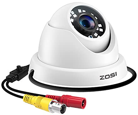 ZOSI 1080p Caméra de Surveillance (Quadbrid 4-in-1 HD-CVI/TVI/AHD/960H Analog CVBS),24 LEDs, Vision Nocturne 80ft, Objectif 3.6mm Vidéo Surveillance Extérieure