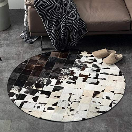 Vip-leather NEU KUHFELL Patchwork Teppich Art 16500 (150 cm)