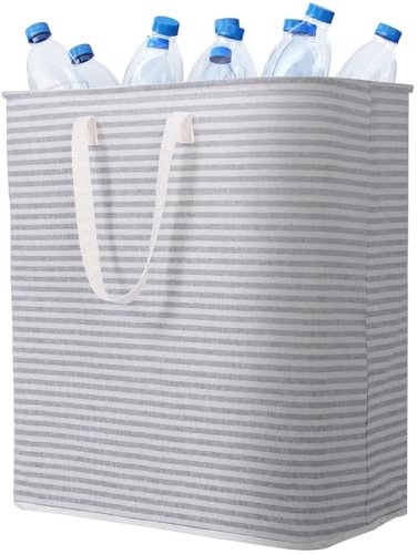 Lifewit 100L Pfandflaschen Sammelbehälter, freistehend, Groß Pfandflaschen Aufbewahrung, faltbar und wasserdicht mit Griffen, leicht zu transportieren, Behälter Leergut & Altglas Aufbewahrung, Grau