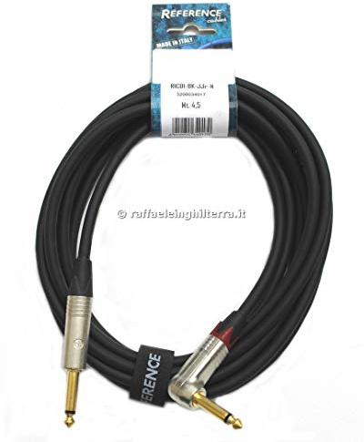 Reference cavo audio RIC01-BK-JJR-4,5-N metri 4,5 jack mono maschio 6,3 mm jack mono maschio 6,3 mm