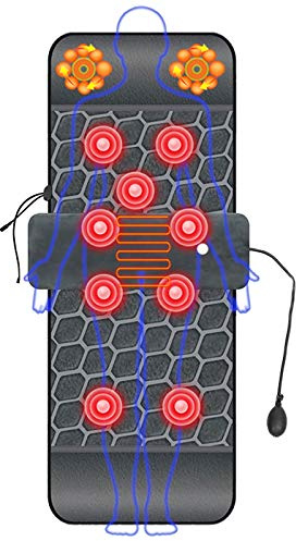 0℃ Outdoor Colchonetas de Masaje con Calefacción de Cuerpo Completo con Colchón de Masaje Térmico para el Cuello, la Espalda, la Cintura y Las Piernas para Alivia, Soporte de Airbag Lumbar