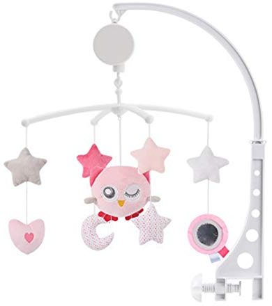 Rassel Anhänger Spielzeuge Set für Baby Spieltrapez Holz Eule Bär Tier Figur Spielbogen für Babygymnastik aktiv Spielzeug Silikon Toy Sensorische Spielzeug Neugeborenen Geschenk Kunststoff Schnalle