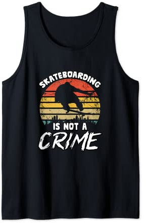No Crime Skateboard Waveboard Longboard Skater Tank Top