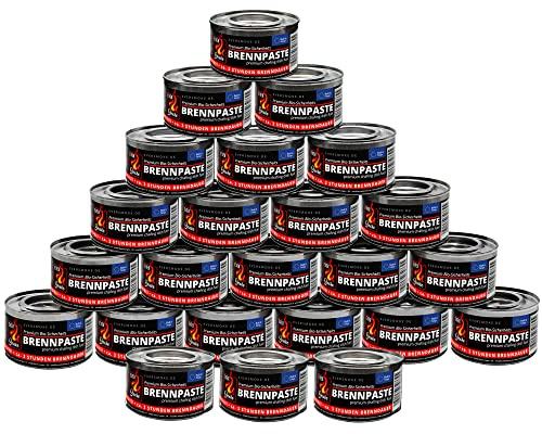 24x Eversmoke Sicherheits Premium Bio Brennpaste Brenngel Chafing Dish Speisenwärmer (24 Dosen je 200g)