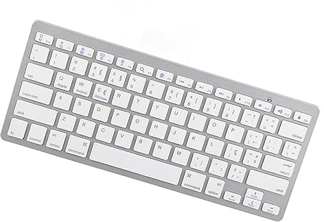 Yunseity Tragbare Drahtlose Bluetooth-Tastatur, Kompakttastatur mit 78 Tasten, für, Mac, Android, Arabische/spanische/französische/koreanische/russische/thailändische