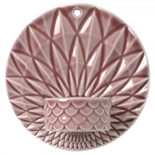 Dottir Nordic Design - Wand Teelichthalter - Pipanella Scales - Porzellan - Farbe: Dusty Rose - (Ø): 11,5 cm