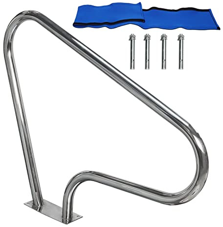Plerile Barandilla Piscina De Acero Inoxidable, Pasamanos De Piscina De 98x81cm, Pasamanos Pasamanos De Seguridad para Piscinas, Capacidad Carga hasta 150 Kg (Size : 1 Pack)