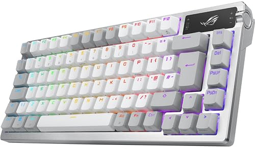 ASUS ROG Azoth tastiera Gaming USB + RF Wireless + Bluetooth Bianco (ASUS ROG Azoth White 75 Wireless DIY Custom Gaming Keyboard) - Versione UK