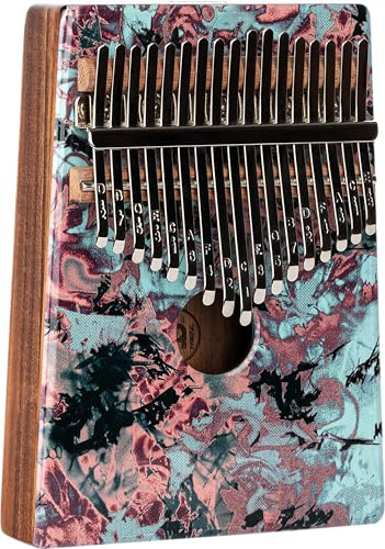 Meinl Percussion Sound Hole Designer Kalimba, Mehrfarbig (KA17CR) | 17 Tasten, mit Schallöffnung, Stimmung d''/b'/g'/e'/c'/a/f/d/c/e/g/b/d'/f'/a'/c''/e'', Akazie