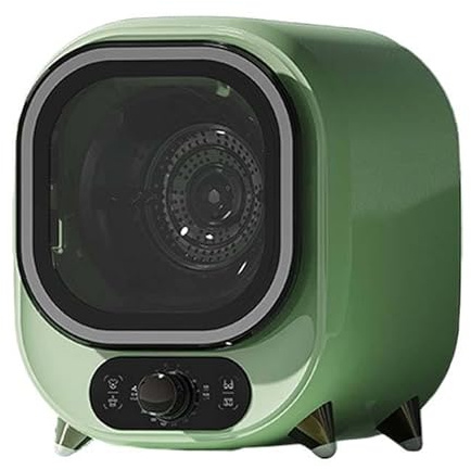 Compact Condenser Tumble Dryer with Stainless Steel Inner Barrel - Mini Vented Tumble Dryer with 0.8kg Load Capacity for Apartment, Home, Dorm - Freestanding Front Clothes Dryer