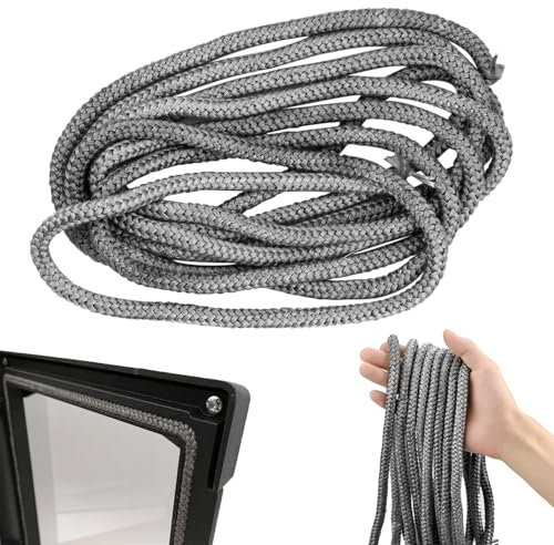 1 Pezzi Guarnizione Stufa a Legna Guarnizione Camino Guarnizione Vetro Stufa a Pellet Corda per Camino Guarnizione Stufa Guarnizione Stufa a Pellet 8mm x 3M Guarnizione per Porta Stufa per Camini