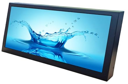 VSDISPLAY 12.3 pollici 1920x720 display a lunga striscia, supporto Autoplay | Monitor LCD portatile allungato Bar IPS, An-droid 11 Board e , Autocopy Video